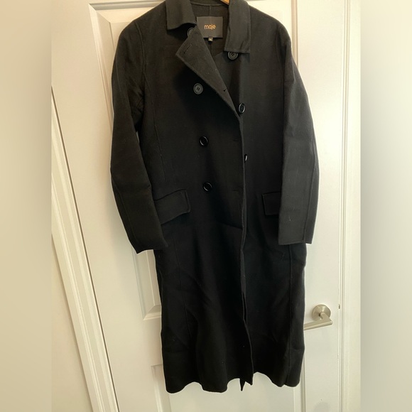 Wool Maje black coat - Picture 5 of 7